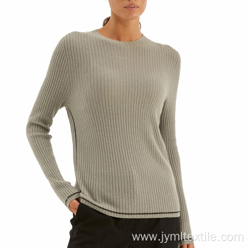 High Quality Ladies Low Collar Casual Long Knitwear